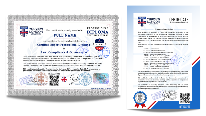Law, Compliance & Governance Full Pathway - 12 Certified Courses