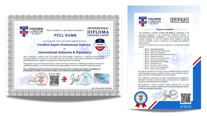 International Relations & Diplomacy Full Pathway - 12 Certified Courses
