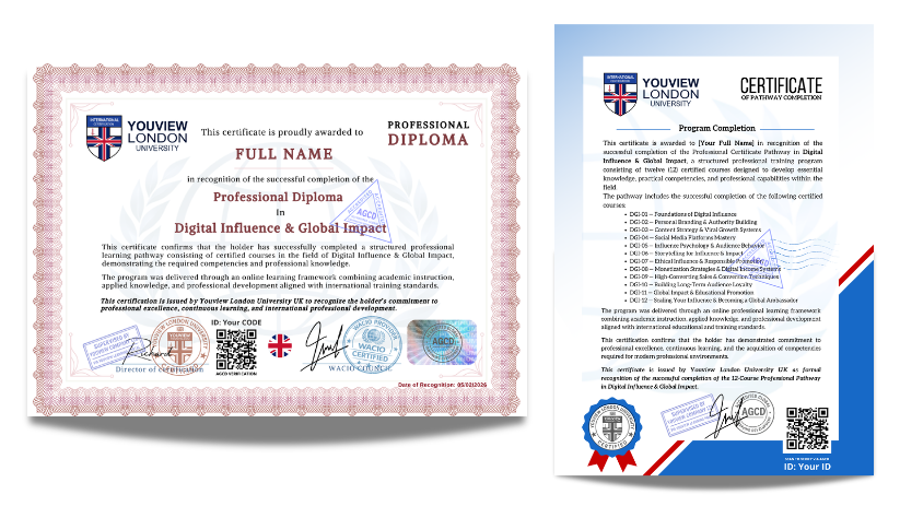Digital Influence & Global Impact Full Pathway - 12 Certified Courses